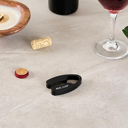 Restaurantware-Bar Lux Foil Cutter, 1 Wine Bottle Opener Accessory - Razor-Sharp Blades, Ergonomic Design, Black Plastic Bottle Seal Remover, For Wine Lovers