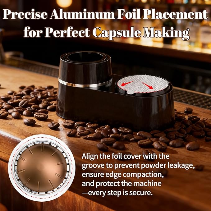 Reusable Coffee Pods Kit Compatible for Nespresso Vertuoline Pods, Refill Dual Pods Kit with Upgrade Lid Opener, 52 Pcs Aluminum Foil Seals Lids for Nespresso VertuoPlus Espresso Machine(No pods)