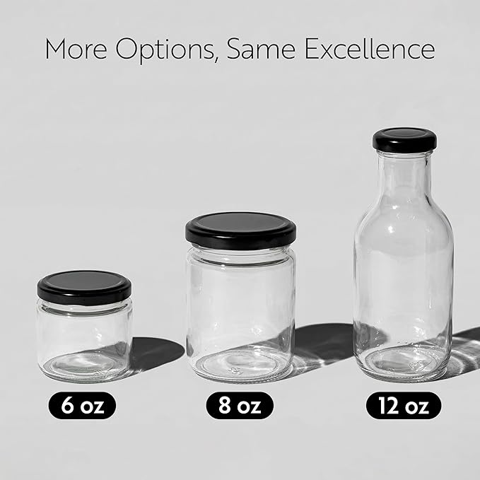 Restaurantware 10 Pack Of Glass Jars, 6 Oz Durable Glass Jars With Lids, Small Mason Jar For Food Reusable Hot And Cold Friendly, For Restaurants And Kitchens, Clear Storage Jar