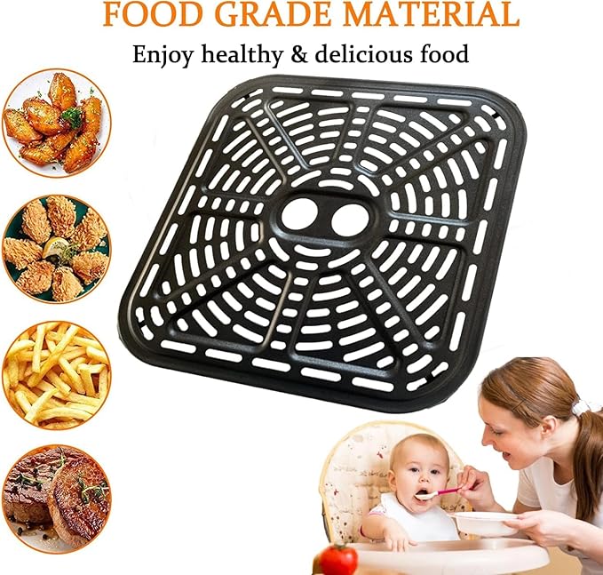 6.8QT Air Fryer Crisper Plate for COSORI Pro III Dual Blaze Air Fryers, Upgraded Nonstick Air Fryer Rack Grill Pan Plate Insert Grate Shelf Grid for 6.8QT COSORI Air Fryer, Dishwasher Safe