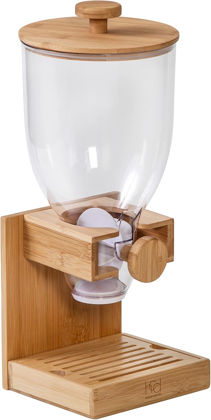 Honey Can Do Bamboo Cereal Dispenser, Natural KCH-09385 Natural, 17.5 oz (Pack of 3)
