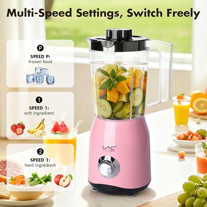 Blender for Smoothies,300W Personal Blender and Grinder Combo for Kitchen with a 54oz Portable Smoothie Cups,Shakes,Juices,Frozen Drinks and a 12oz Coffee Cup with Seal Cover (Pink)
