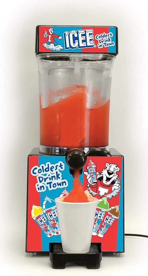 iscream Genuine ICEE Brand Counter-Top Sized ICEE Slushie Maker - Spins Your Pre-Chilled Ingredients with Your Ice into ICEE Slushies!