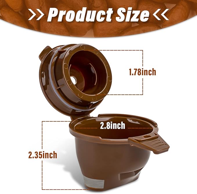 Single Serving Ground Coffee Brew Filter/Holder Basket for Hamilton beach flexbrew replacement parts 49957 49974 49976 49979 49957 49954 49947 49940 49950 49966 49968 Reusable coffee filter Brown (2)