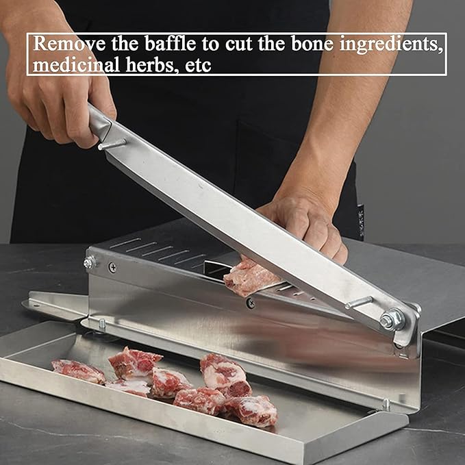 Manual Frozen Meat Slicer, Stainless Steel Meat Cutter Beef Mutton Roll Bacon Nougat for Home Cooking of Shabu Shabu Hotpot Korean BBQ