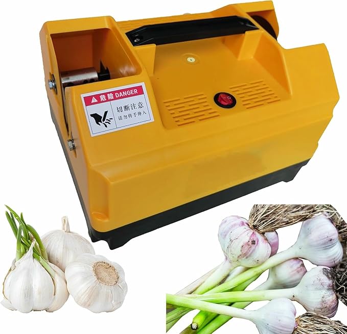 Electric Garlics Roots Stem Cutter,Bilateral Garlic Root Stem Cutters,Cut Beard and Roots, for Garlics, Onion, 380x240x195mm