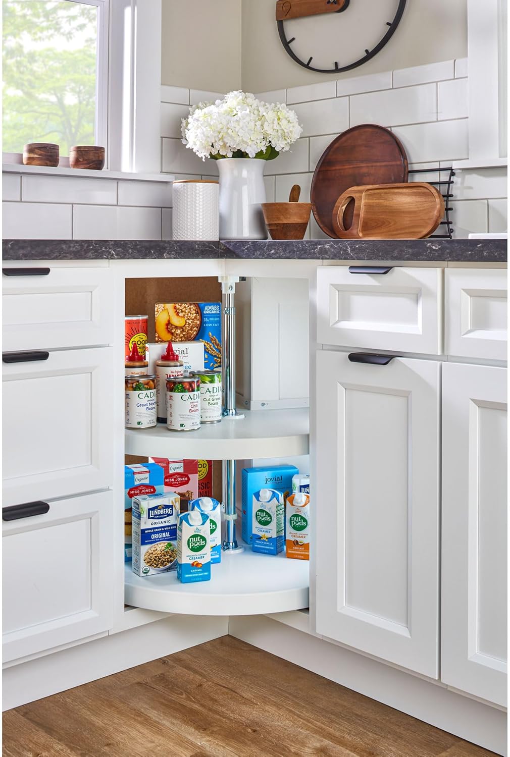 Rev-A-Shelf 24" Pie-Cut Lazy Susans 2-Shelf, White