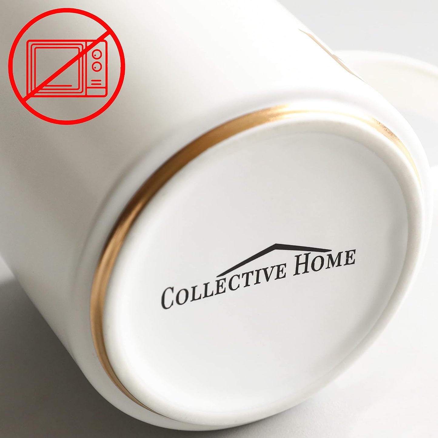 COLLECTIVE HOME - Monogram Ceramic Mugs, 15 oz Golden Initial Coffee Cups, Elegant Alphabet Tea Mugs, Elegant Personalized Mug with Gift Box, Unique Mug with Double Side Capital Letter (T)