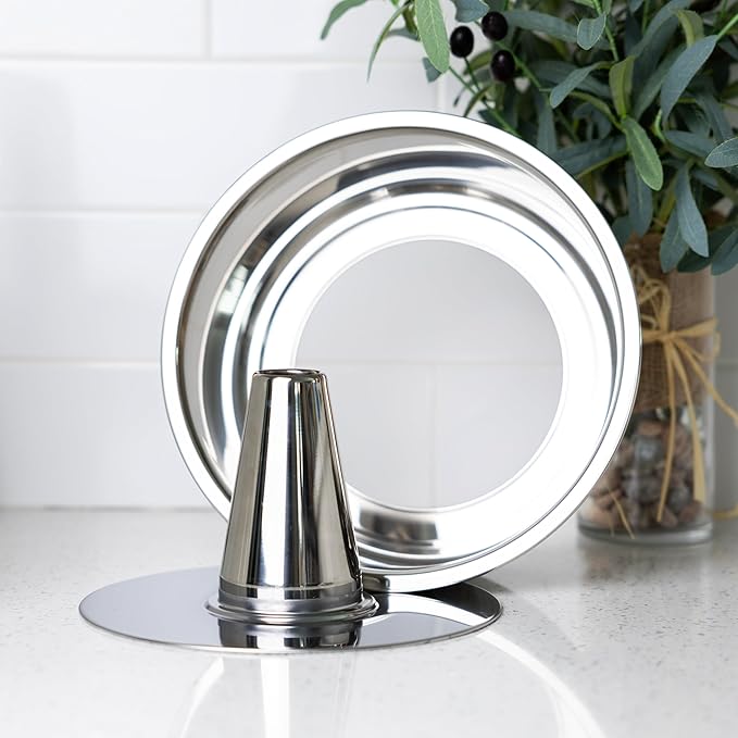 Fox Run Angel Food Cake Pan, Stainless Steel Tube Cake Pan With Removable Bottom, Round 10" x 5"