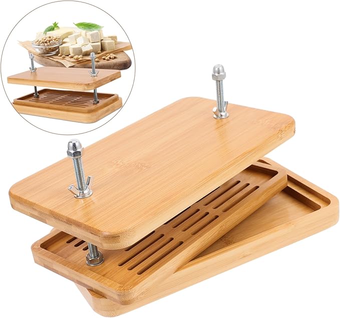 Alipis Bamboo Tofu Press Drip Tray Adjustable Tofu Maker Efficient Kitchen Tool for Soybean Curd