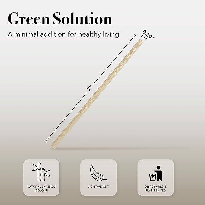 Party Essentials Bamboo Coffee Stirrers/Beverage Stir Sticks, 7" Length, 1000-Count, Natural