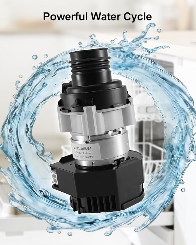 WD26X23258 Dishwasher Circulation Pump Assembly Fit for GE Dishwasher, Replace WD26X22285 WD26X22826 WD26X22518 EAP11772000, Powerful Water Pressure
