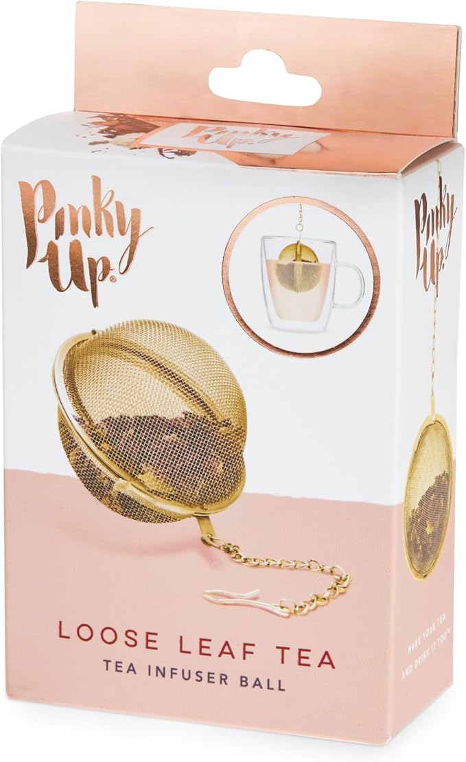 Pinky Up Small Ball in Gold Tea Infusers