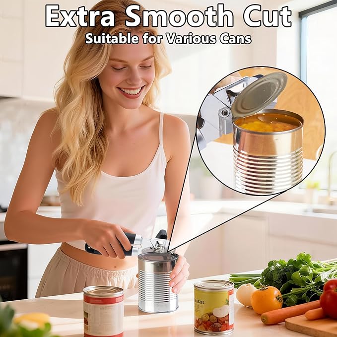 Can Opener Set With 1 Bottle Opener 2 Vegetable Peeler 1 Heavy Duty Kitchen Scissors,Jar Openers For Seniors