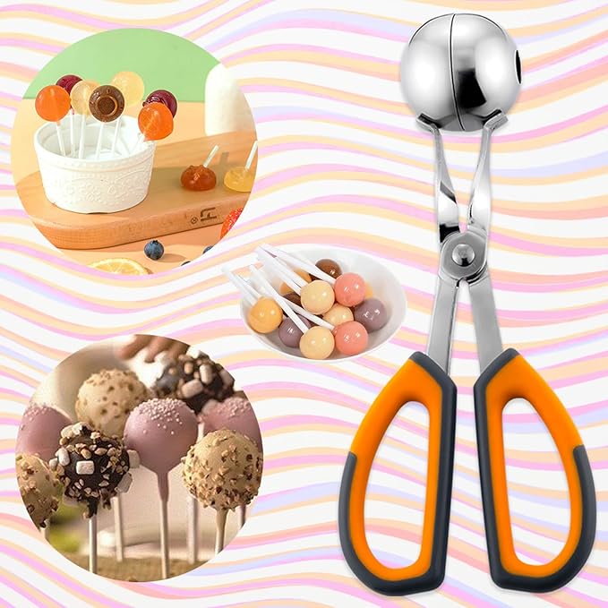 Cake Pop Maker Kit - Includes 100 Sticks, 100 Bags, Mold, Tools for Cakepops & Lollipops