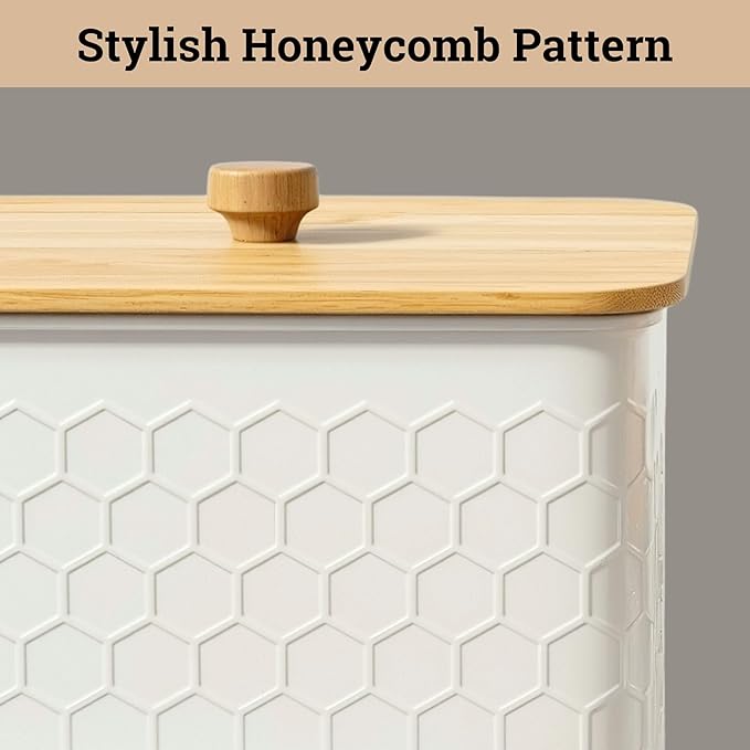 Kitchen Canisters for Countertop Set of 4 - Textured Iron Kitchen Canisters with Airtight Lids - Flour Sugar Canister Set - Flour and Sugar Containers Farmhouse - Coffee Jar for Counter - White Jar x4