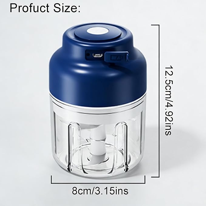 2026 Upgraded Electric Mini Garlic Chopper - Portable USB Rechargeable Food Processor, Cordless Small Vegetable Mincer & Grinder for Garlic, Onion, Ginger, Chili (Green)