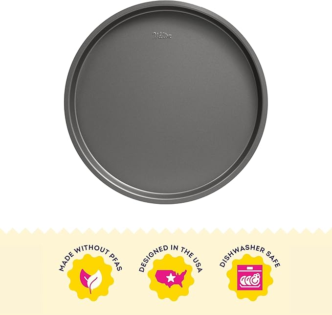 Wilton Silver Non Stick 12 in. Pizza Pan, Cold-Rolled Steel Bakeware, Made without PFAS