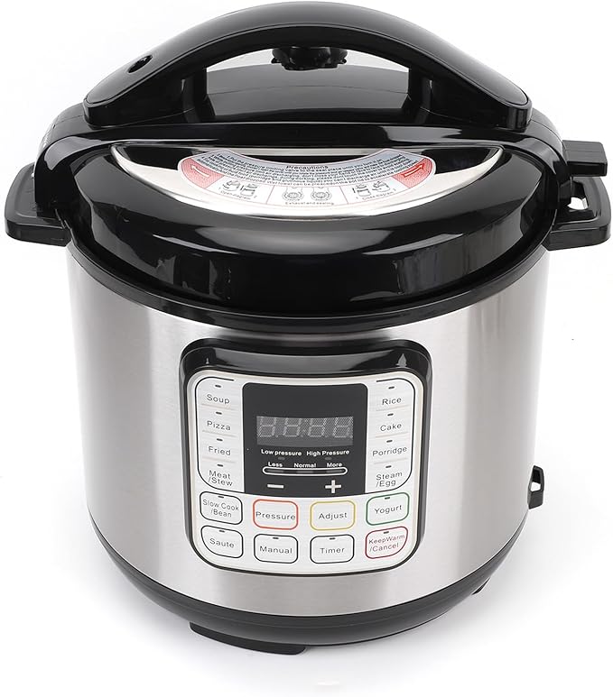 Alomejor Electric Pressure Cooker, 6L Multi Cooker with Smart Programs for Family Cooking Meal Prep (US Plug 110V)