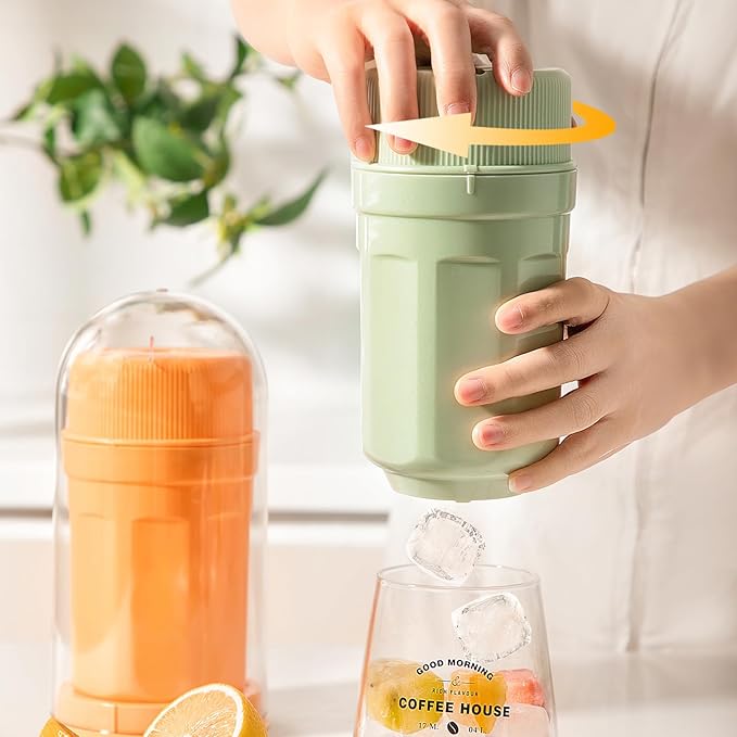 Ice Cube Tray with Lid, New Rotating Mold Release Ice Cups, Easy-Release Ice Cup with 5 Pcs Ice Cube Trays for Freezer, Ice Cube Molds, BPA Free, Easy Release Stackble Spill-Resistant (Green)