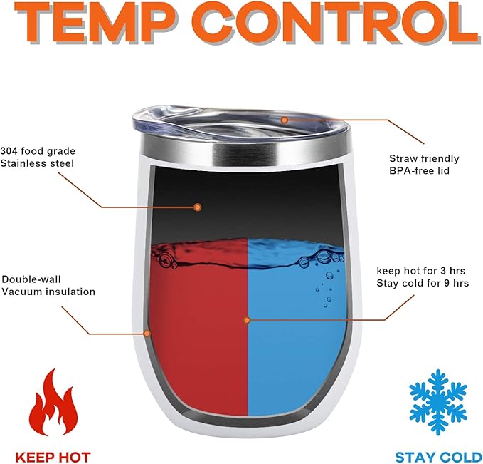 COMOOO 12oz Wine Tumbler with Lid and Straw, Stainless Steel Stemlss Wine Glass, Double Wall Vacuum Insulated Wine Tumbler Cup for Wine, Cocktails, Champaign, White, 16 Pack