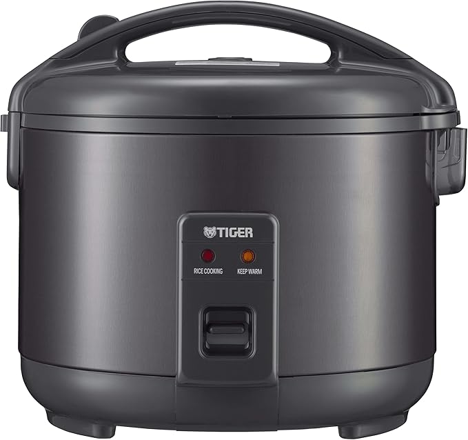 Tiger JNP-S15U-KY 8 Cup Capacity White Rice Cooker with Non-Stick Inner Pot, Retractable Power Cord, and Keep Warm up to 12 hours (Obsidian Black)