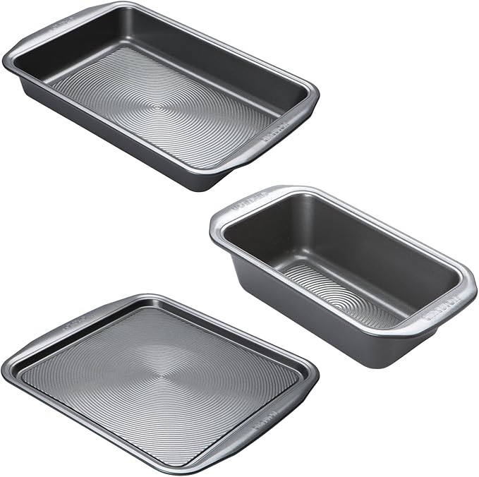 Circulon Momentum Carbon Steel Non-Stick Bakeware Set of 3-Grey