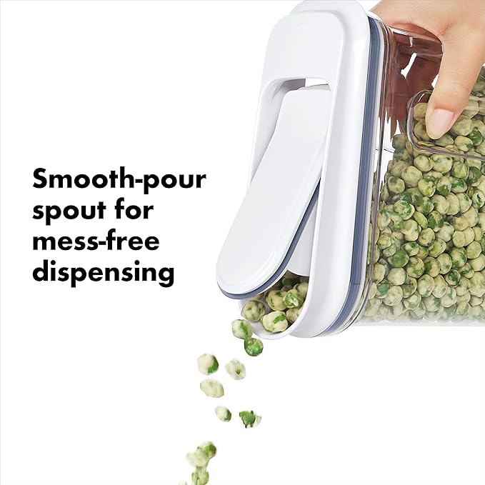 OXO Good Grips Mini All Purpose Dispenser – 1.2 Qt for Nuts and More,Clear,1.2 Qt - Nuts