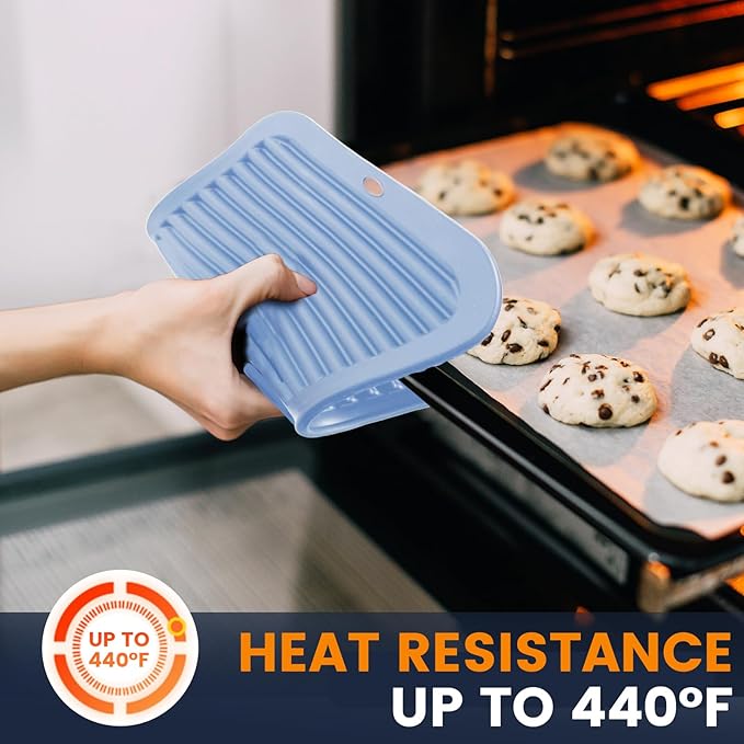 Silicone Trivet Mats 4 Heat Resistant Pot Holders Multipurpose Non-Slip Hot Pads for Kitchen Potholders, Drying mat, Jar Opener, Spoon Holder, Coaster.(Bamboo Moon)