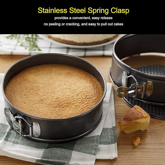 Cake Pan Set, Round Cheesecake Pan, Nonstick Cake Pan with Removable Bottom for Cheesecakes, Yogurt Cakes, Mousse, Coffee Cakes (24/26/28)