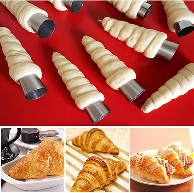 Joyeee 20Pcs Large Conical Cream Horn Molds, Stainless Steel, 5-inch