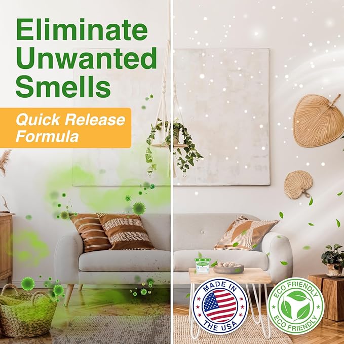 Biocide Systems Room Shocker Strong Odor Eliminator for Home & Office, Eco-Friendly Chlorine Dioxide Odor Bomb for House Interior Up to 400 Square Feet of Floor Space (Single Pack)