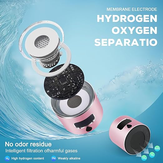 Hydrogen Water Bottle Generator with SPE/PEM Technology, 5000PPB,Portable Rechargeable Hydrogen Water Ionizer Machine for Home,Office, Gym,Travel -Gift for Holidays