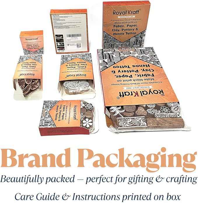 Royal Kraft Christmas Wooden Block Printing Stamps (Set of 25) Bulk01_25D