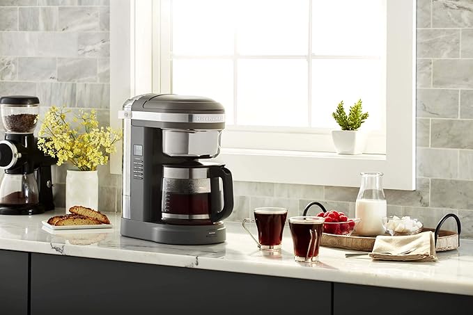 KitchenAid 12 Cup Drip Coffee Maker with Spiral Showerhead and Programmable Warming Plate - KCM1209