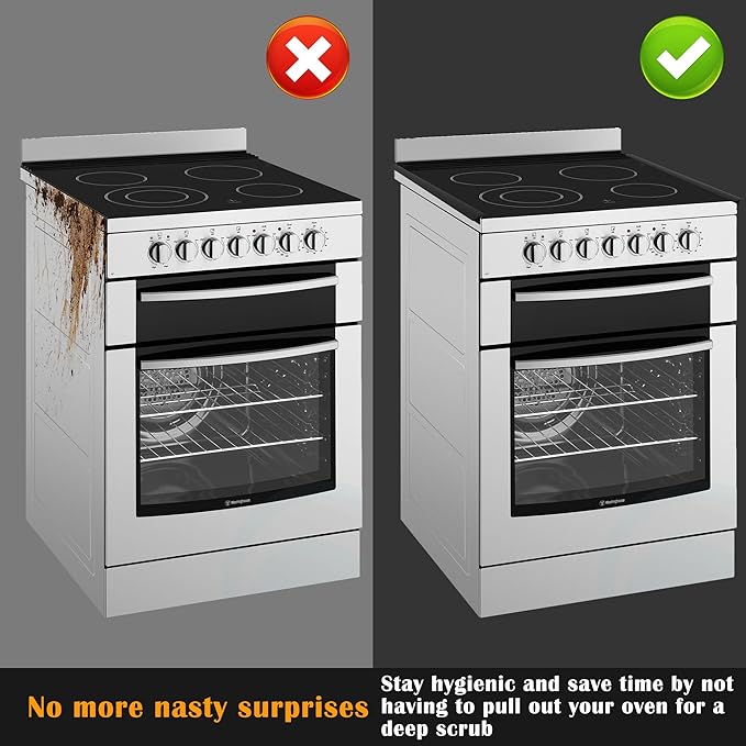 KindGa Stove Gap Covers, Silicone Counter Gap Filler for Stove, 30 Inches Can Be Cut to Any Size for 0.2-1 inch Gap, Seal Spills between Appliances Countertop Furniture Stoves Ovens(Set of 2, Black)