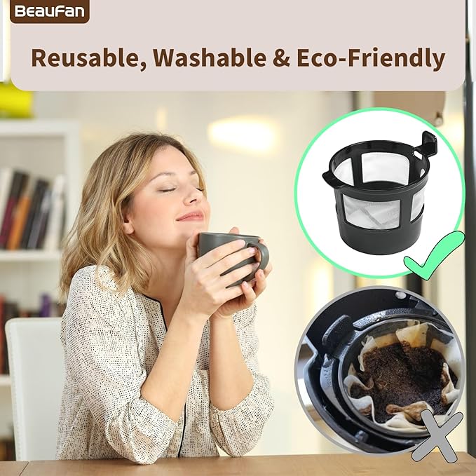1 Pack Reusable Coffee Filter Compatible with BLACK+DECKER CM618 Single Serve Coffee Maker
