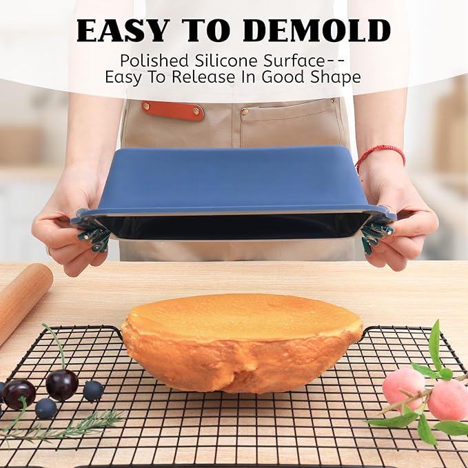 Bread Pan for Homemade Bread：9.5 x 5 Inch Silicone Loaf Pan for Baking with Metal Frame - Nonstick Banana Loaf Tin Tray for Sandwich Sourdough Pumpkin Sour Dough - for Oven Kitchen Home Bakers