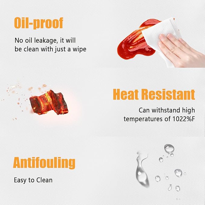 Heat Proof Mat 21x24in, Wide Hot Pads for Counter Top Heat Protection, Under Oven and Air Fryer Mat, Appliance Protector