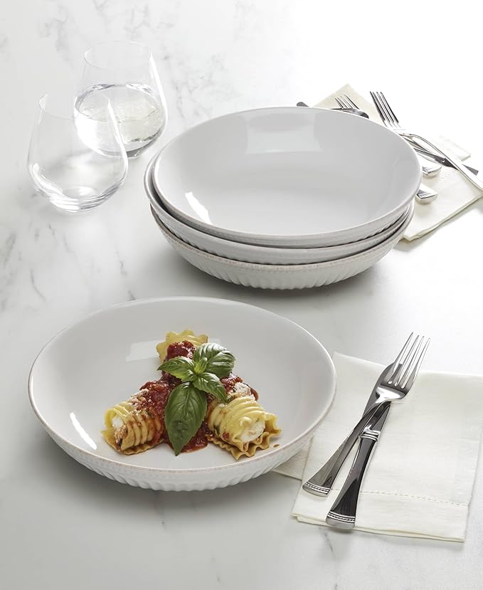 Lenox 897275 French Perle Groove Dinner Bowls, Set of 4
