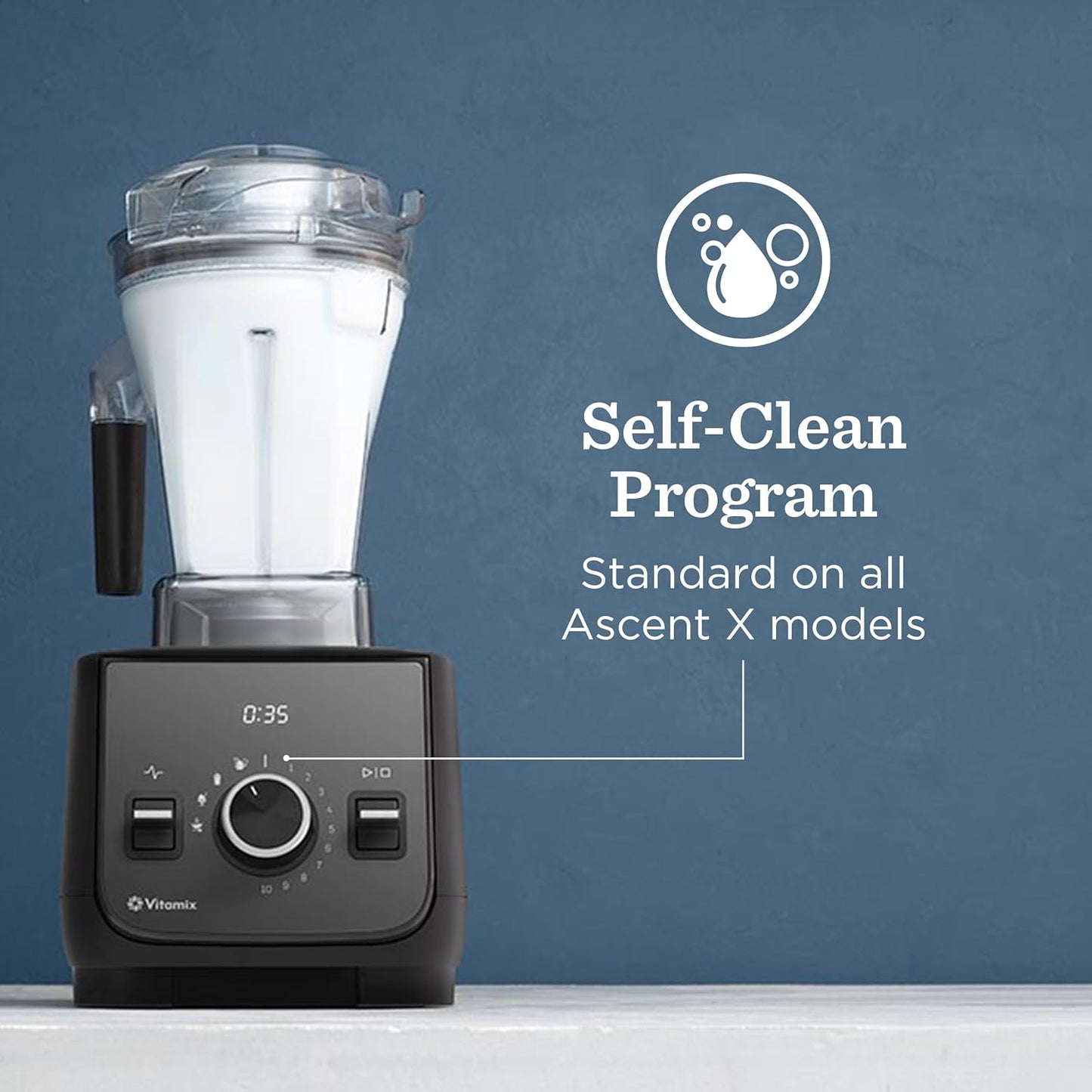 Vitamix Ascent X2 Blender, Professional-Grade, 3 Preset Blending Programs, 48-ounce Container, Self-Cleaning, Midnight Blue