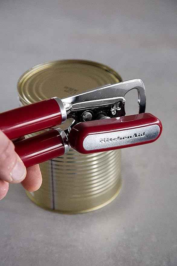 KitchenAid Classic Multifunction Can Opener and Bottle Opener Easy to Use,Razor Sharp Stainless Steel Cutting Wheel,Soft Ergonomic Handles,Empire Red,(Pack of 12)