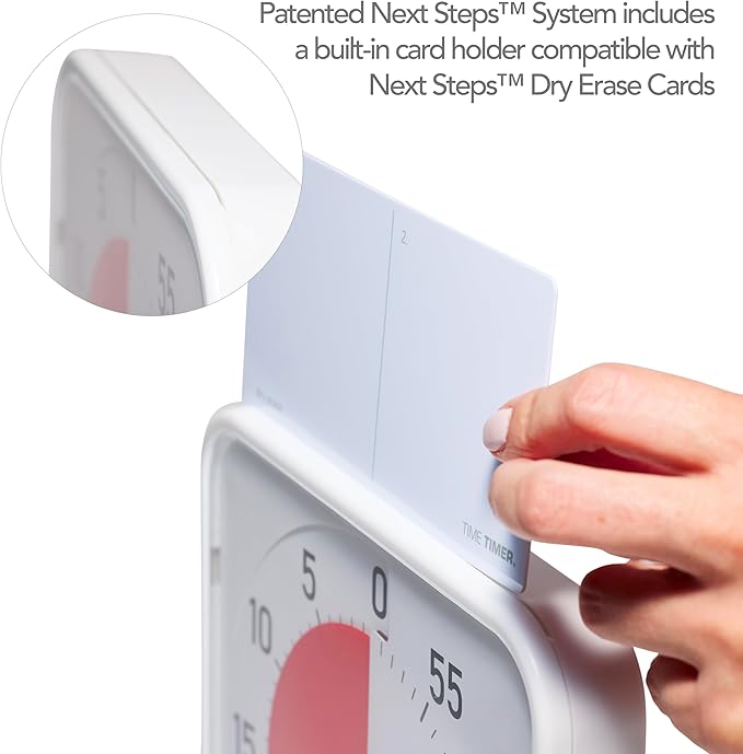Time Timer Original 8" Visual Countdown Timer – Medium 60-Minute Silent Classroom Visual Timer for SEL, Emotional Regulation, Focus, Calm Transitions, ADHD, Autism – (Green & White)