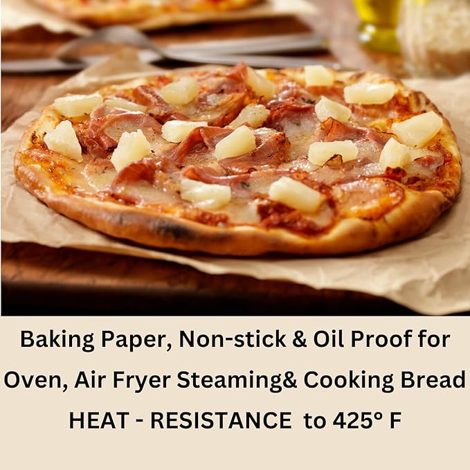 5 x 5 Inch Natural Parchment Paper Squares 200 Sheets | Made is USA | Worthy Liners Non-Stick Precut Baking Parchment, Perfect for baking and cooking