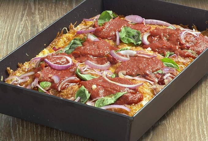 Lloyd Pans Kitchenware 8 Inch by 10 Inch Detroit Style Pizza Pan - PSTK
