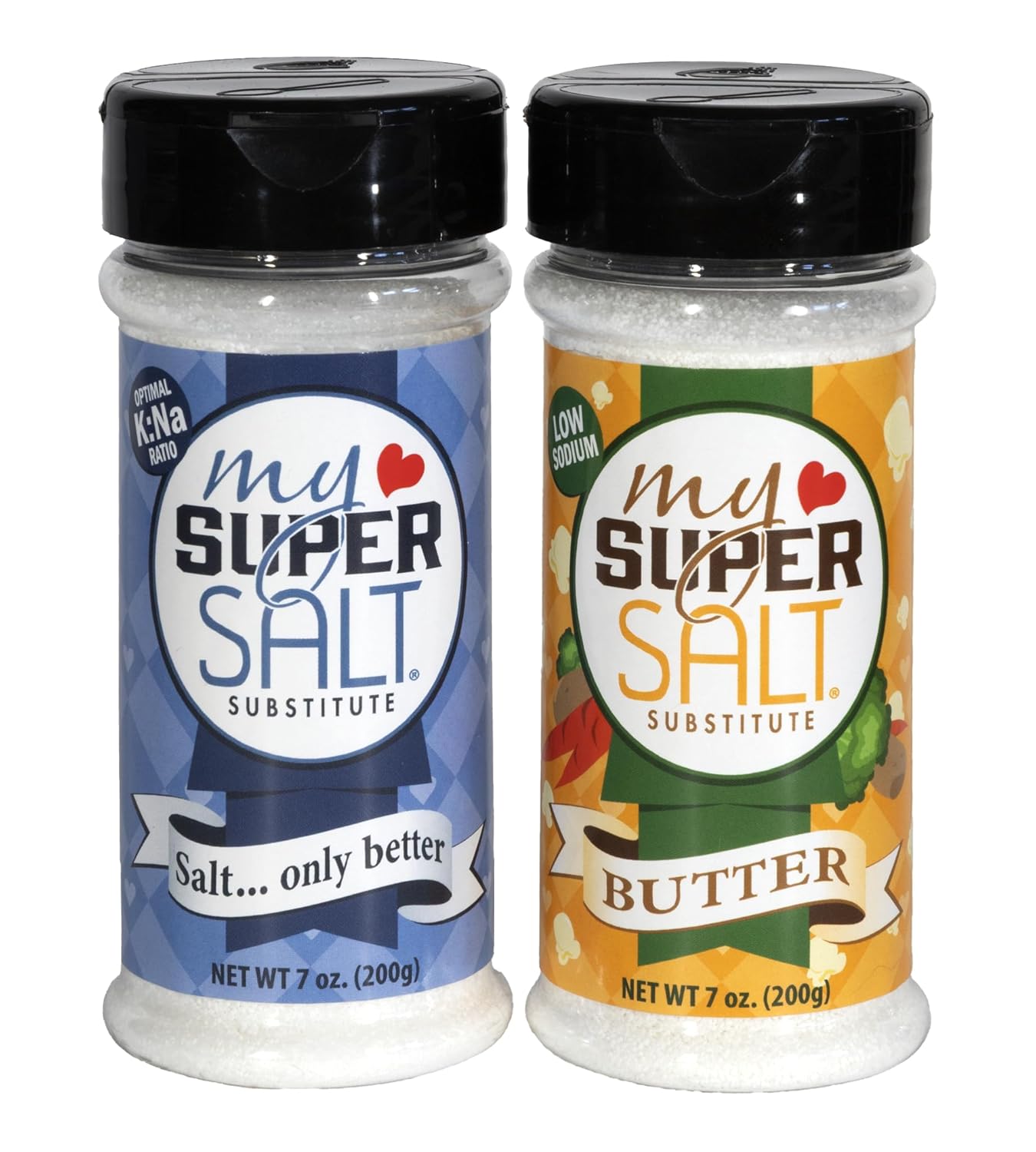 My SUPER SALT® Butter – Functional Butter-Flavored Salt Substitute - 85% Less Sodium - Smart Nutrition + Comfort Food Flavor - 7 oz