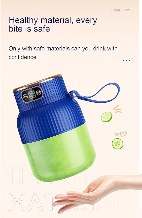 Portable Blender,Portable Blender for Shakes and Smoothies, Personal Size High Speed Blender,21oz USB C Rechargeable Blender for Travel/Picnic/Office/Gym/Sport (GREEN WITH CUP LID)
