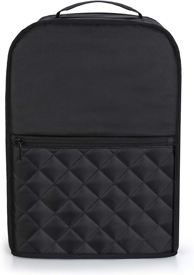 Luxja Food Processor Cover Compatible with Cuisinart and Hamilton Beach 10-14 Cup Processor, Food Processor Dust Cover with Accessories Pockets, Black