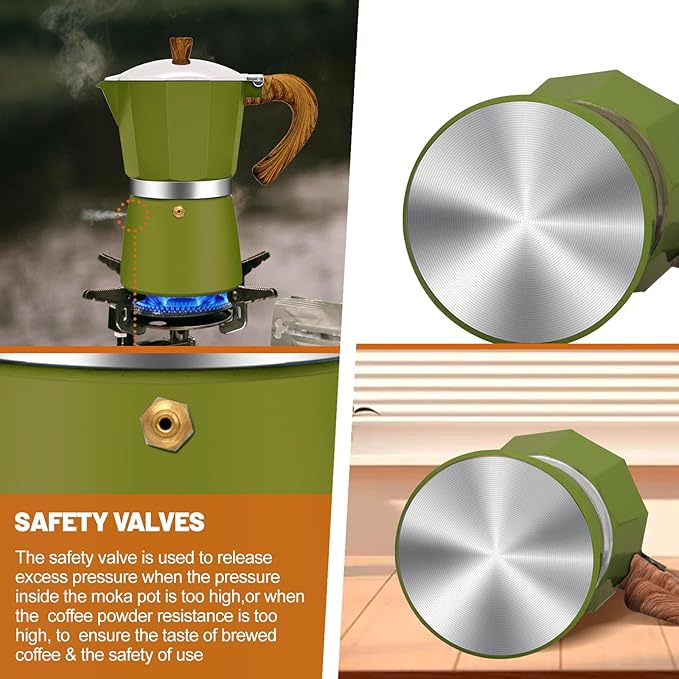 12 Cup Aluminum Espresso Stovetop Moka Pot Express Coffee Maker Percolator Italian Classic Mocha Coffee Machine for Italian and Cuban Cafe Brewing for Home & Camping 600ml 20oz