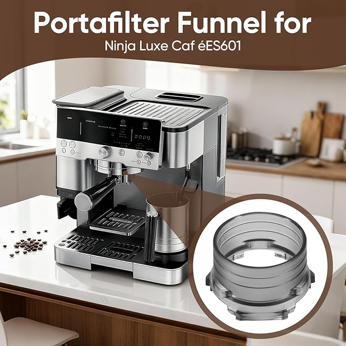 Compatible with Ninja Luxe Cafe Replacement Parts - Portafilter Funnel for Ninja Luxe Cafe Espresso Machine ES601, Coffee Dosing Ring for Ninja Luxe Café Premier Series